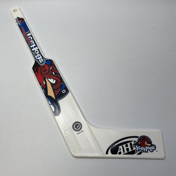 Rockford IceHogs Official AHL SHER-WOOD Mini Goalie Hockey Stick NEW - Picture 1 of 6